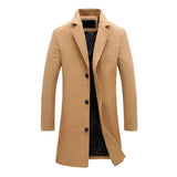 Manteau Homme Long à Revers Classiques