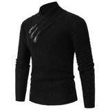 Pull Tricoté Asymétrique à Col Montant