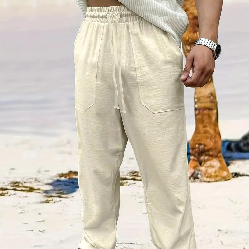 Pantalon Ample à Taille Élastique et Cordon