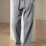 Pantalon Ample à Taille Élastique et Cordon