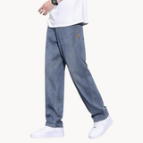 Jean Ample Délavé à Taille Élastique