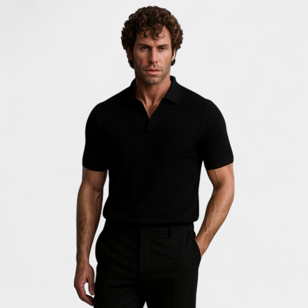 Cotton Polo Sans Boutons - Élégance Riviera