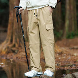 Pantalon Cargo Ample Outdoor à Taille Élastique