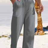 Pantalon Ample à Taille Élastique et Cordon