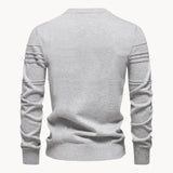 Pull Tricoté Texturé à Motif Linéaire