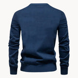 Pull Tricoté Texturé à Motif Linéaire