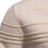 Pull Tricoté Texturé à Motif Linéaire