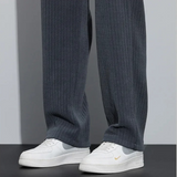 Pantalon Plissé Ample à Cordon Contrasté