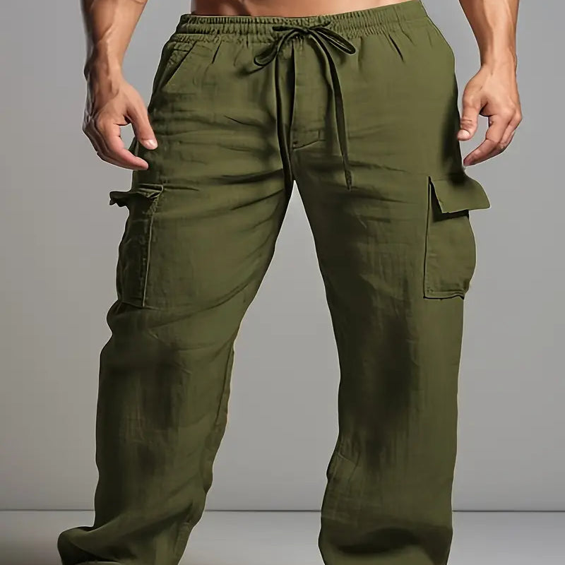 Pantalon Cargo Ample à Cordon de Serrage
