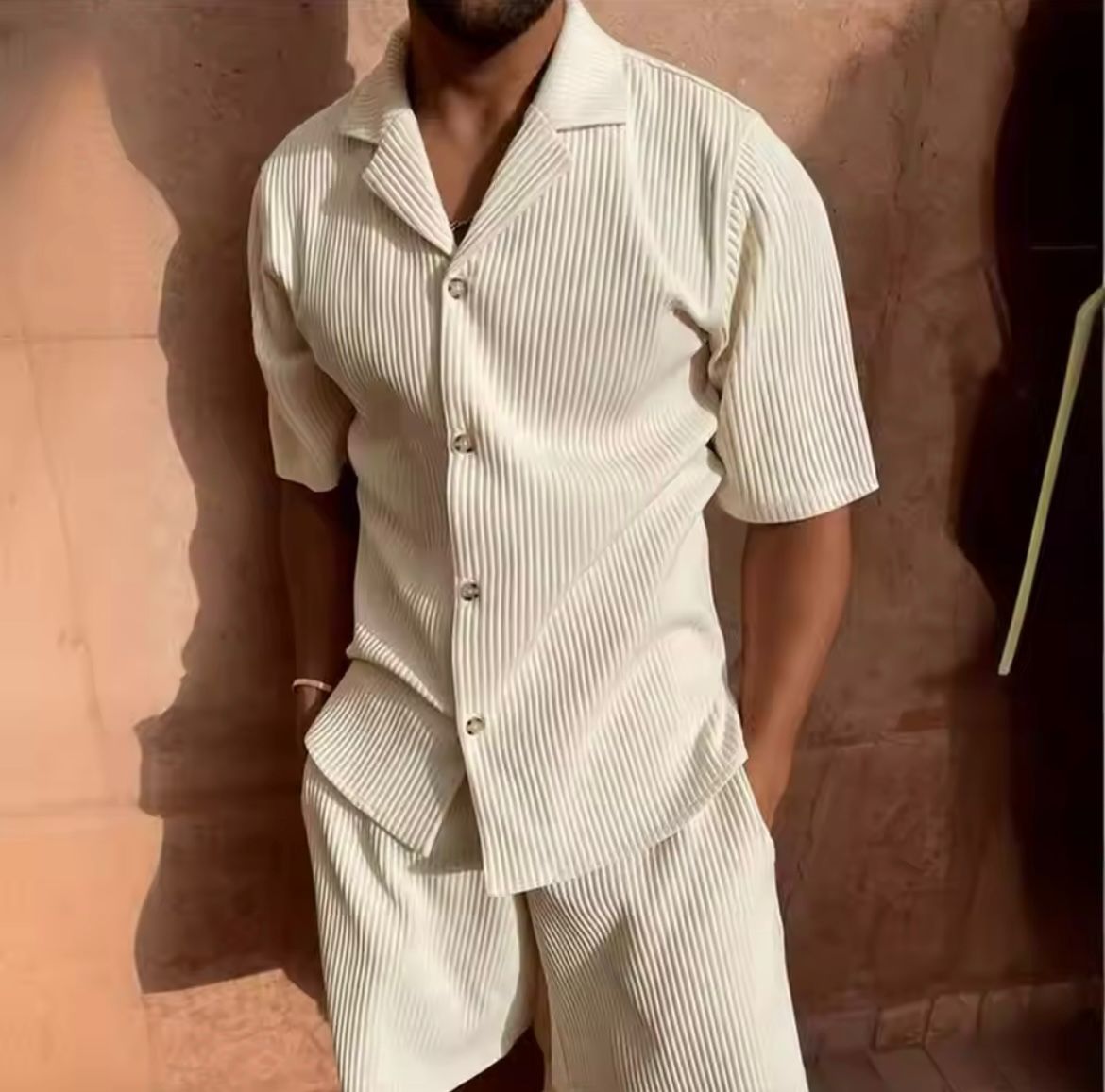 Ensemble Texturé Chemise et Short