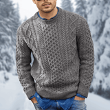 Pull Tricoté Homme Motif Torsadé