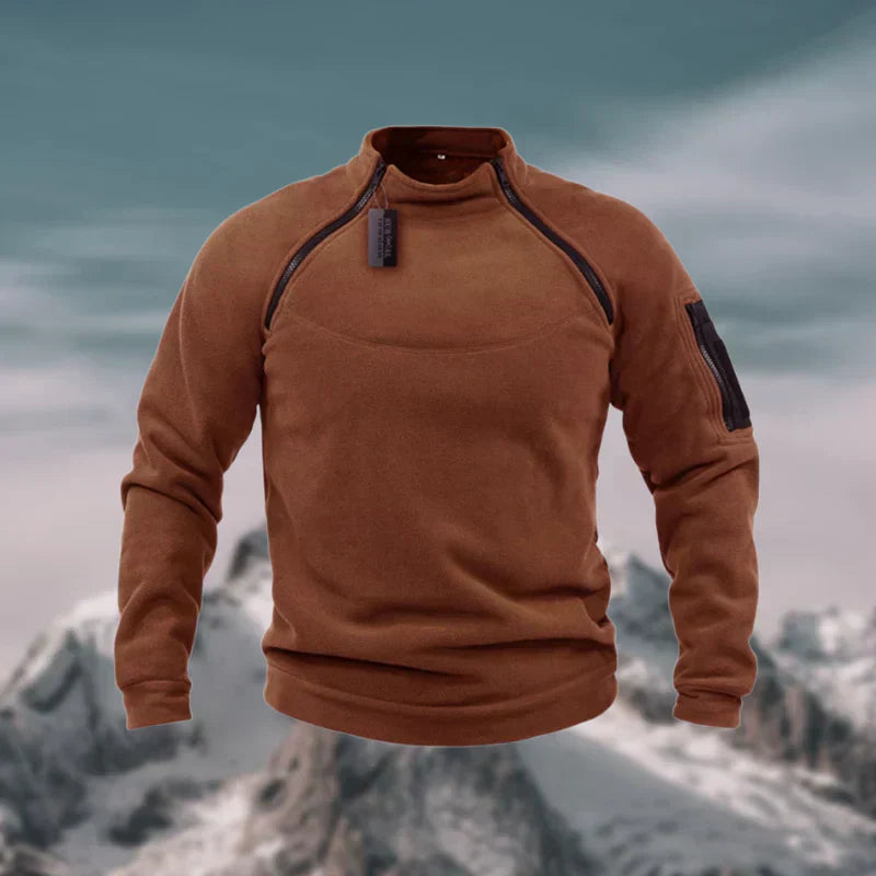 Pull Technique à Col Montant Zippé