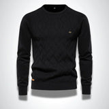 Pull Tricoté Homme Motif Texturé