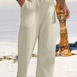Pantalon Ample à Taille Élastique et Cordon