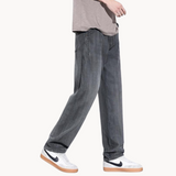 Jean Ample Délavé à Taille Élastique