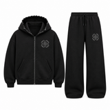 Ensemble de Survêtement Floral Premium – Sweat à Capuche Zippé & Pantalon Large