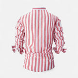 Ancienne Monde | Chemise Rayée à Boutons pour Homme – Sophistication Tailleur