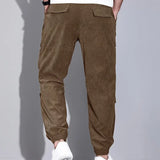 Pantalon Cargo Ample à Taille Élastique