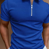Polo Texturé à Demi-Zip
