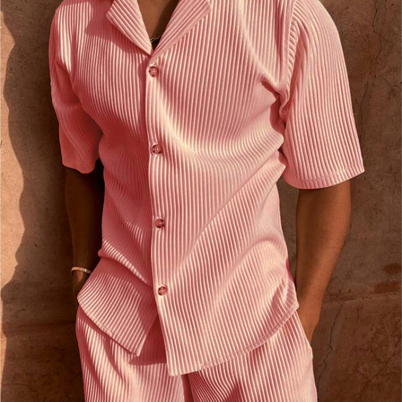 Ensemble Chemise et Short Homme à Manches Courtes