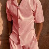 Ensemble Chemise et Short Homme à Manches Courtes
