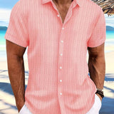 Chemise Texturée à Manches Courtes