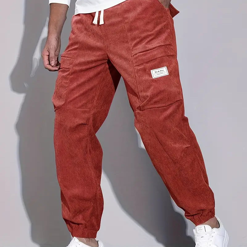 Pantalon Cargo Ample à Taille Élastique