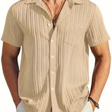 Chemise Plissée à Manches Courtes