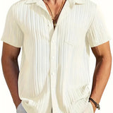 Chemise Plissée à Manches Courtes