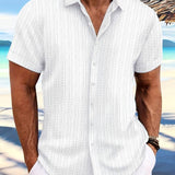 Chemise Texturée à Manches Courtes