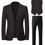 Costume trois pièces homme coupe slim avec gilet croisé