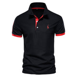 Polo Homme Contrasté à Manches Courtes