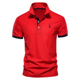 Polo Homme Contrasté à Manches Courtes