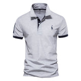 Polo Homme Contrasté à Manches Courtes