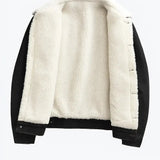 Veste en jean homme doublée sherpa, coupe ample