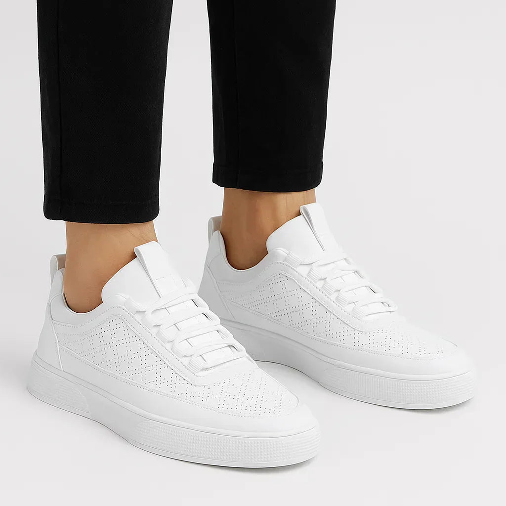 Baskets Homme Blanches à Lacets