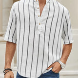 Chemise Rayée à Col Officier