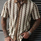 Chemise Homme à Rayures Verticales Texturées