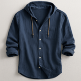 Chemise Homme à Capuche Boutonnée
