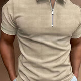 Polo Texturé à Demi-Zip