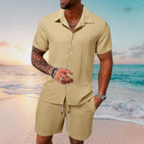 Ensemble Rayé Chemise et Short