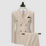 Costume deux-pièces homme croisé à revers crantés pointe
