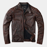 Veste Homme Effet Cuir à Col Montant
