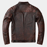 Veste Homme Effet Cuir à Col Montant