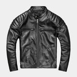Veste Homme Effet Cuir à Col Montant