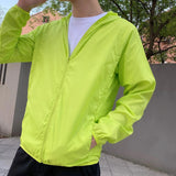 Veste Homme Coupe-Vent à Capuche Zippée