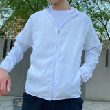 Veste Homme Coupe-Vent à Capuche Zippée