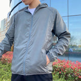 Veste Homme Coupe-Vent à Capuche Zippée