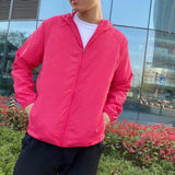 Veste Homme Coupe-Vent à Capuche Zippée