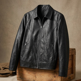 Veste Homme Effet Cuir à Col Chemise